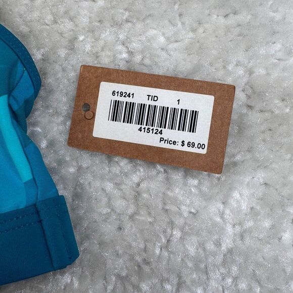 Title Nine Bikini Swim Top Blue Aqua Firecracker Small NEW - Picture 3 of 7